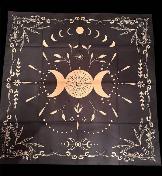 Nappe Mystique 70x70 cm - Design Lunaire pour Une Décoration Enchanteresse